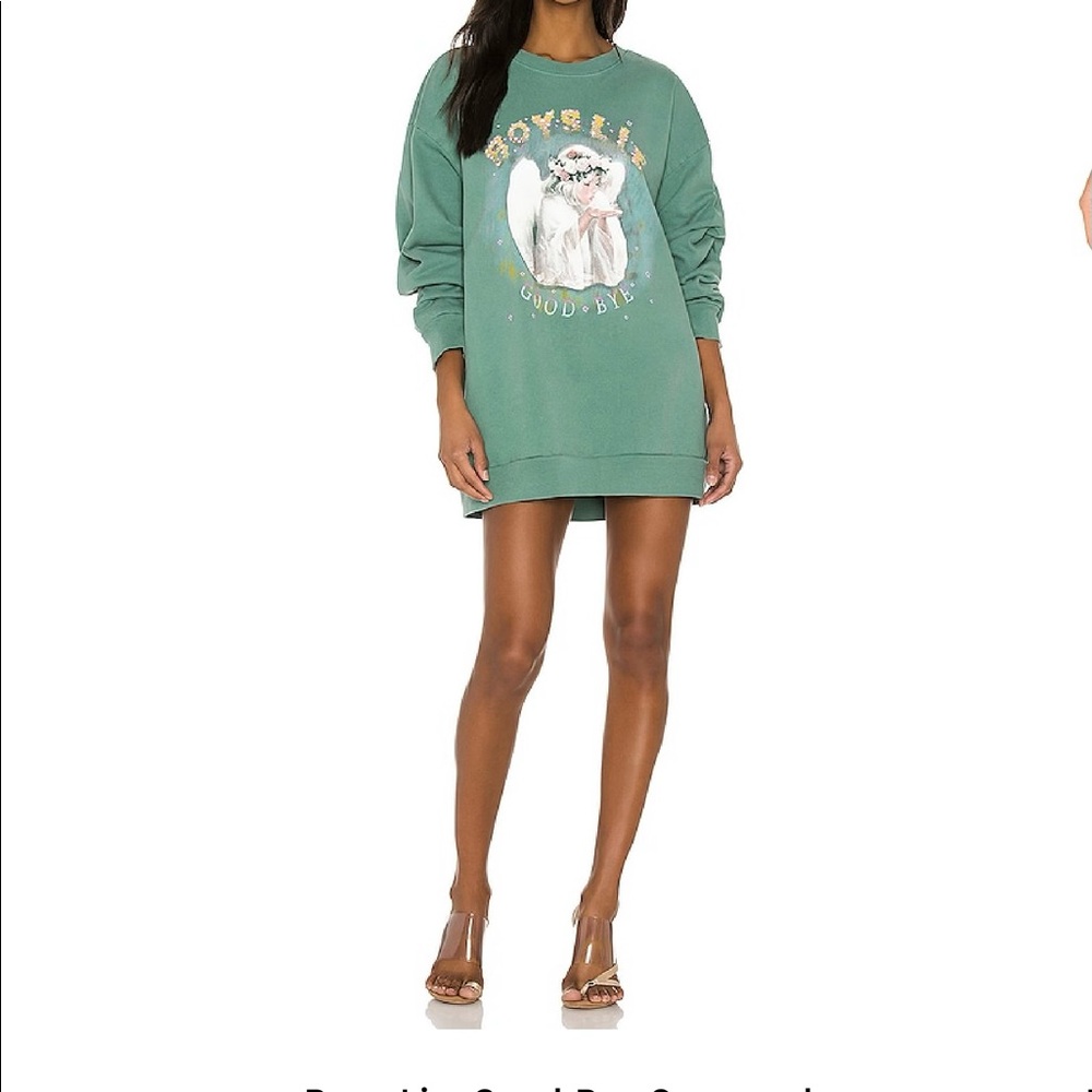 Boys Lie Green Graphic Sweatshirt